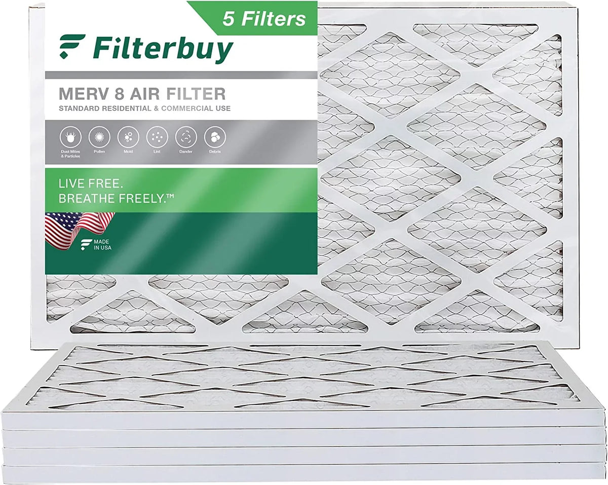 AC Pleated Furnace Filters HVAC 20x36x1 8 Filterbuy (5-Pack) Air MERV