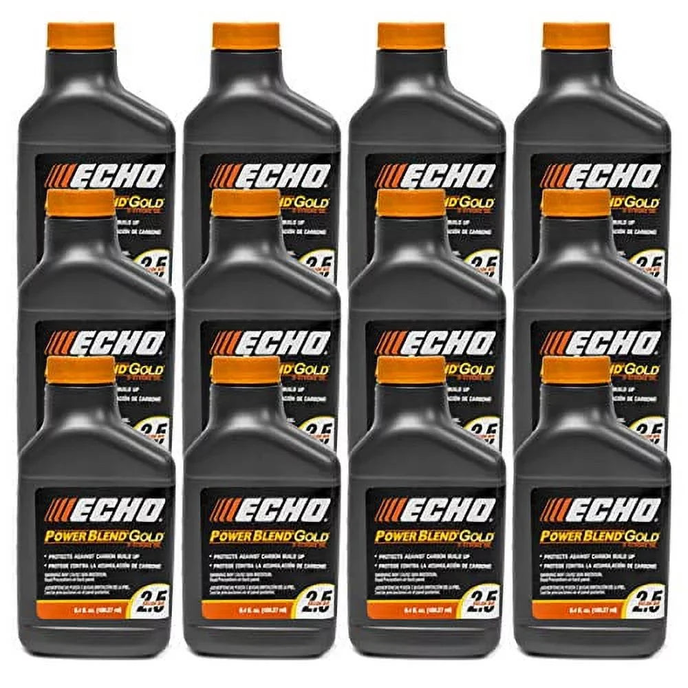for 50:1 Gallons oz 2-Stroke 6.4 12 Gold of Echo Bottle Oil Pack 6450025S-12PK Mix PowerBlend 2.5 Engine