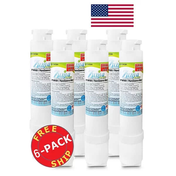 , and , Pack with Water - ZUMA Made Compatible U.S.A. Brand 6 in FPBS2777RF9 - Ice Filter