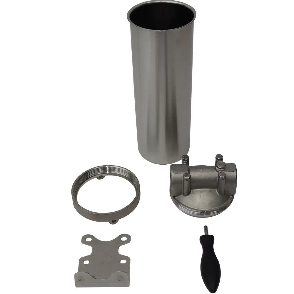 Water Heavy-duty Bracket Pressure PreAsion with 1"NPT Cartridges for Filter 10"L Housing