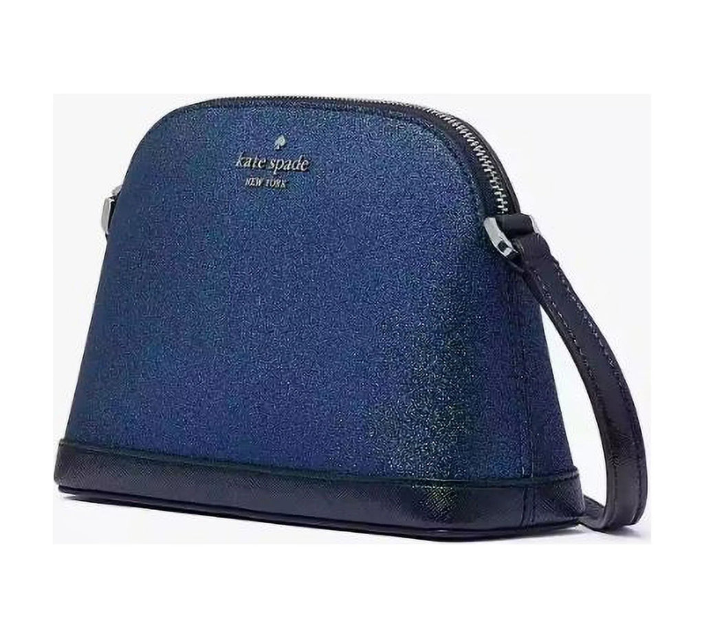 Kate Crossbody Small Womens Accessories Tinsel NEW Blue Dome Spade Purse Glitter