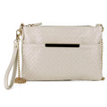 Pepper Pouch White Vegan Women's Julia Leather, Buxton Everywhere Basketweave Convt