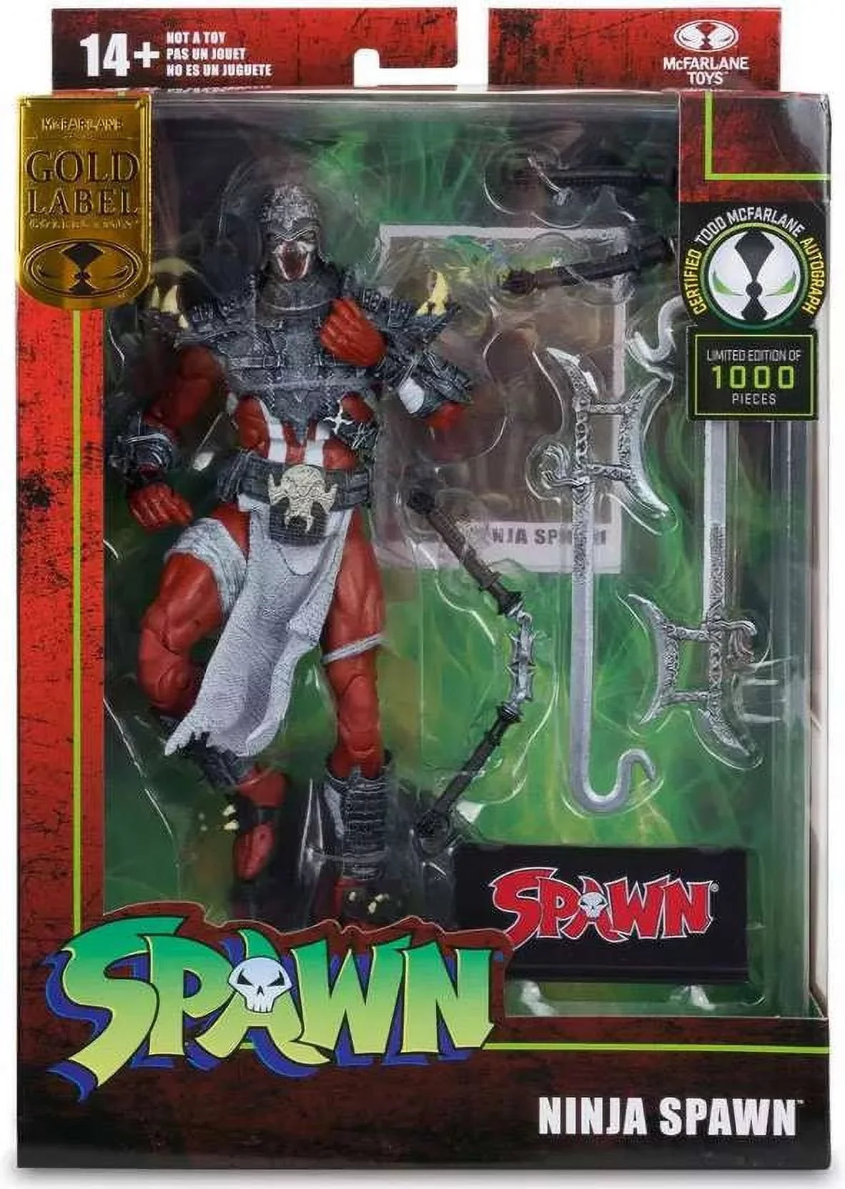 McFarlane Action Label Gold Spawn (Autographed) Ninja Figure Collection