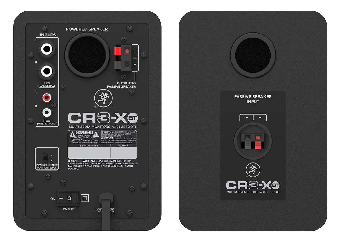 3" 50w Studio Bluetooth Speaker Bluetooth Mackie CR3-XBT Monitors Reference 2) +