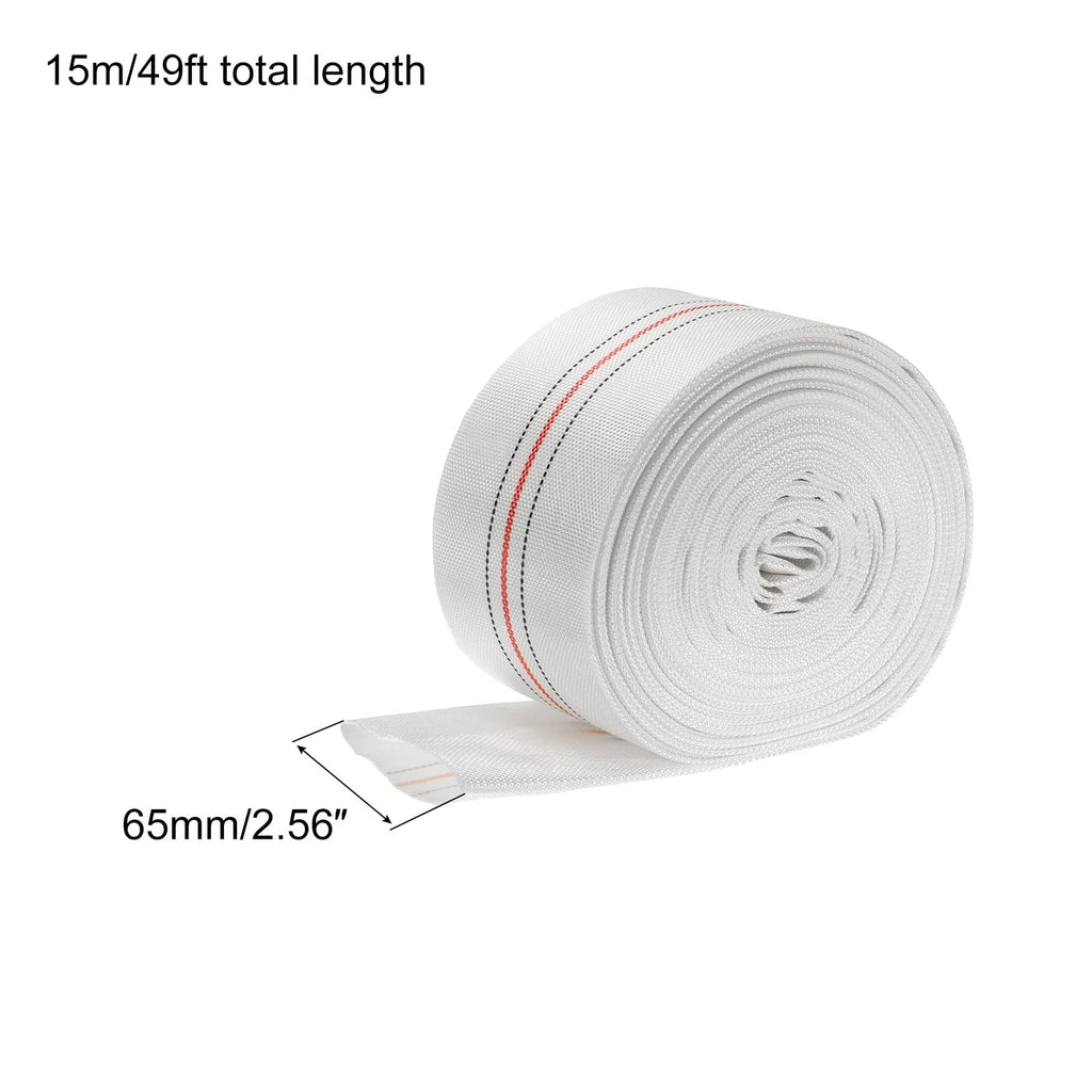 Reinforced ID Hose Discharge 65mm Lightweight 49ft Swimming PVC Hose Backwash Pool Flat for Lay