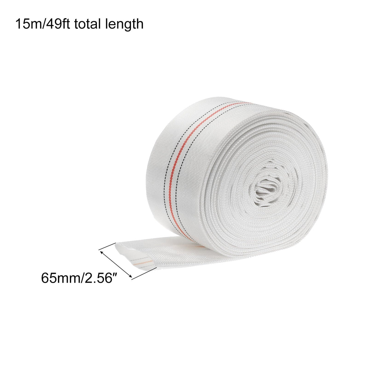 Reinforced ID Hose Discharge 65mm Lightweight 49ft Swimming PVC Hose Backwash Pool Flat for Lay