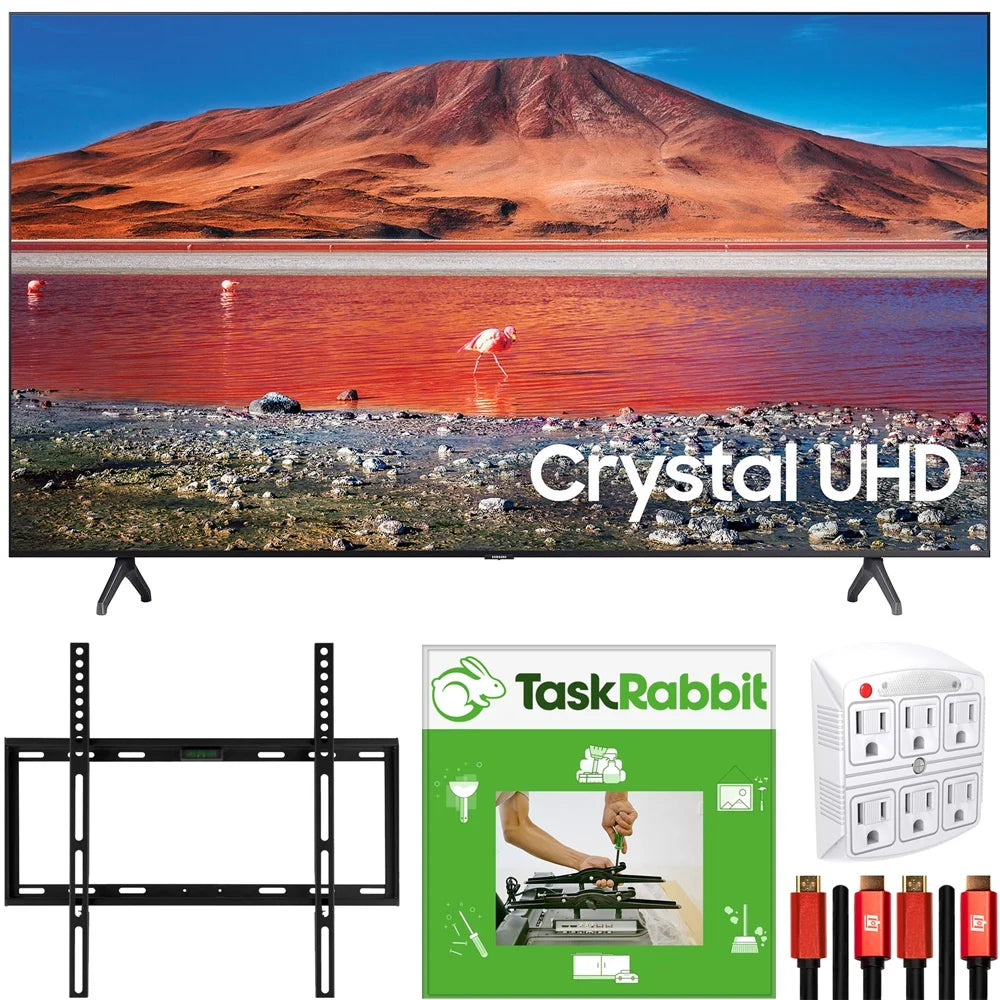 Mount Adapter Bundle 4K Design TaskRabbit HD LED Model) (2020 360 with Samsung Services Surge Ultra + + Wall Gear Cables 58-inch TV Smart UN58TU7000 + Deco HDMI Installation