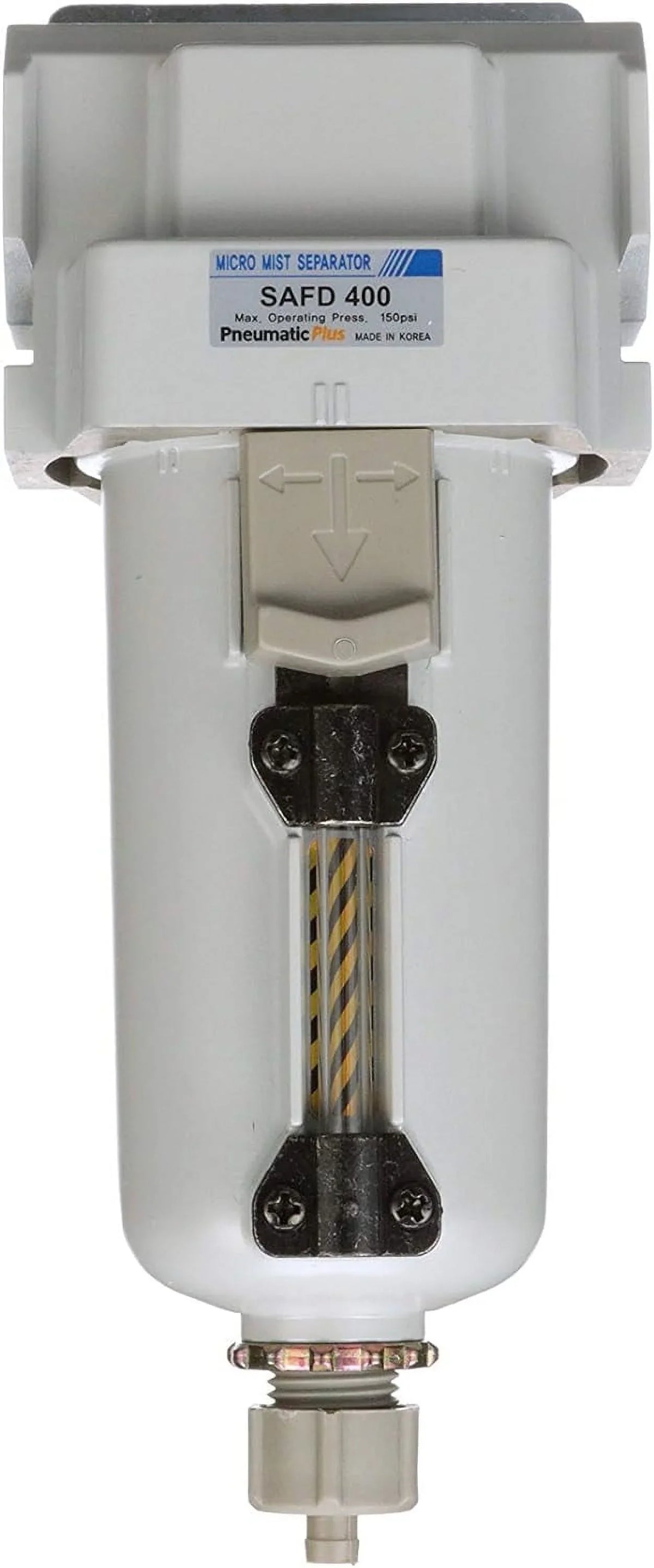 Manual - NPT Bowl, Compressed Filter, Coalescing Bracket 1/2" Metal Air Micron Drain, 0.01