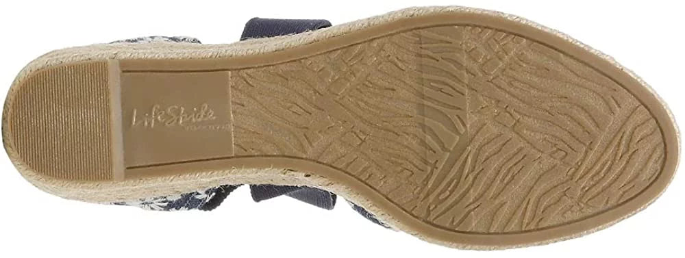 Flip Sandals LifeStride 8.5 W Blue/White Kascade Women's & Size Flops