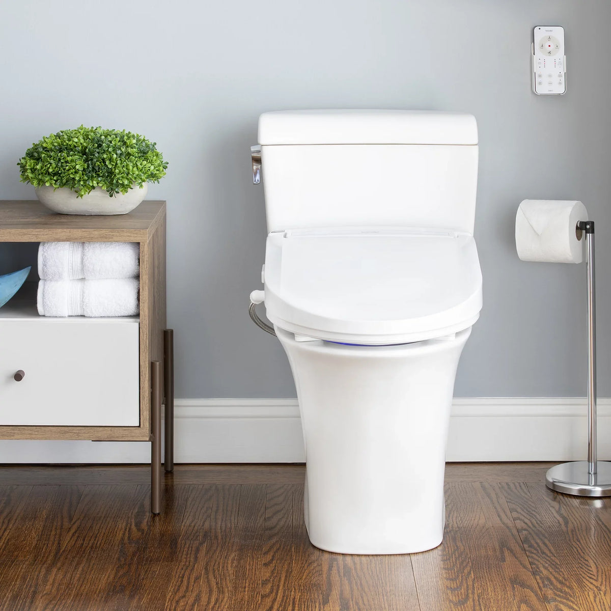 Control, Remote EM617 with Seat Brondell Toilet Swash White Bidet Advanced Round