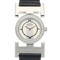 Watch Quartz Pre-Owned Stainless HERMES Steel (Good) PA1.230 Diamond Hermes Paprika Ladies Bezel