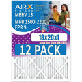 WICKED to - in - MERV of 13 by 1500 Filters 18x20x1 Pack Air FILTERS FPR Furnace 12 Made AIR. Comparable CLEAN 2200 9 Filter & USA MPR AIRX Rating,
