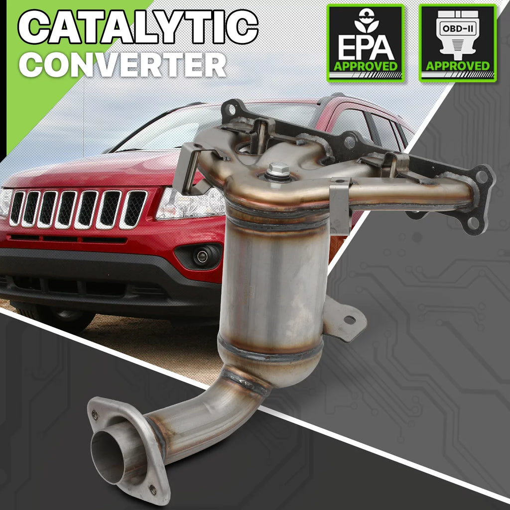 2007-2017 2007-2017 Dodge Patriot, Jeep 4WD Manifold Caliber, Exhaust Converter For Models Compass, Fits Jeep 2007-2008 Magshion 2.4L Catalytic