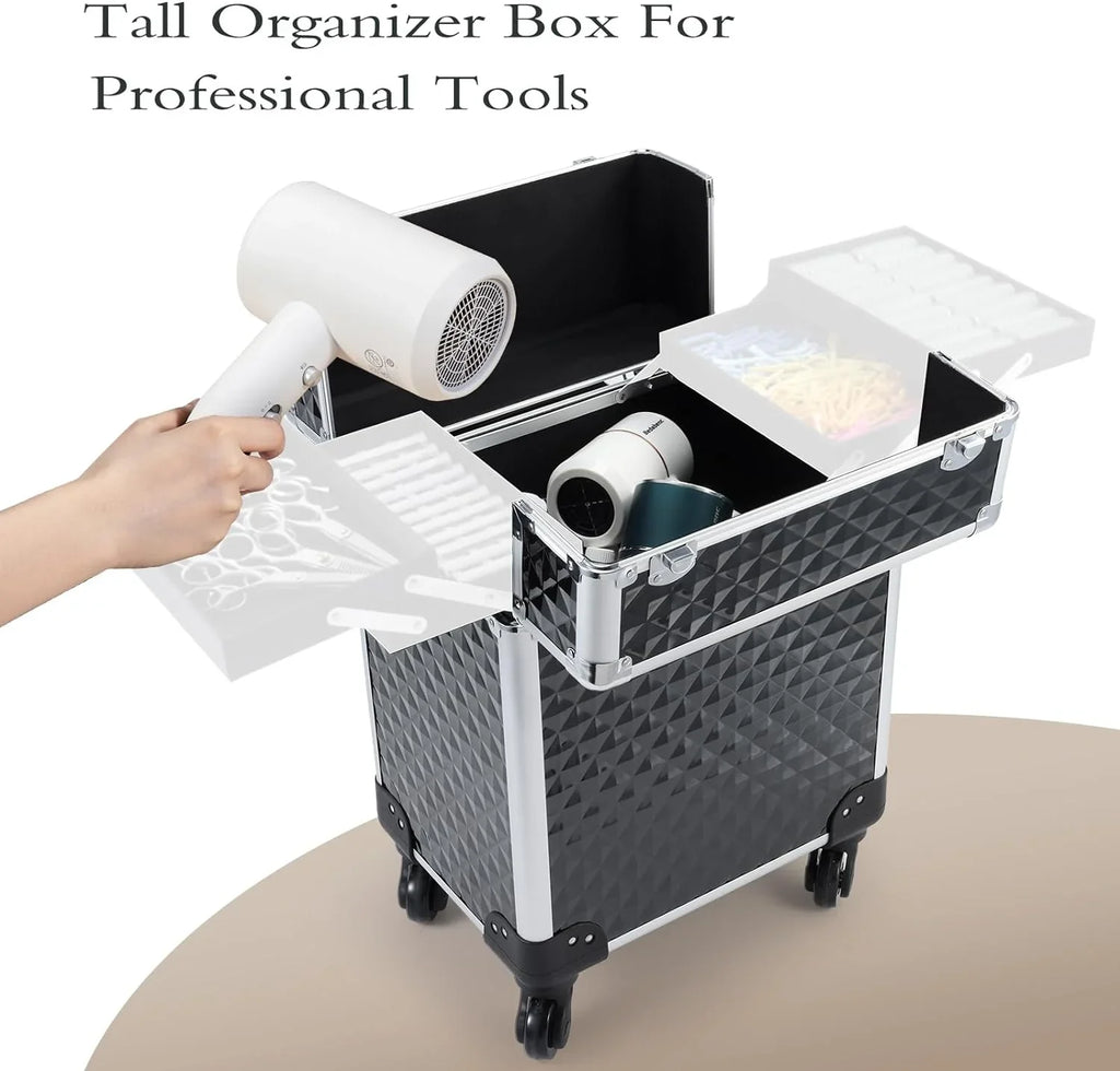 Large Case Makeup Rolling Organizer Makeup Trolley Joligrace Box Cosmetic