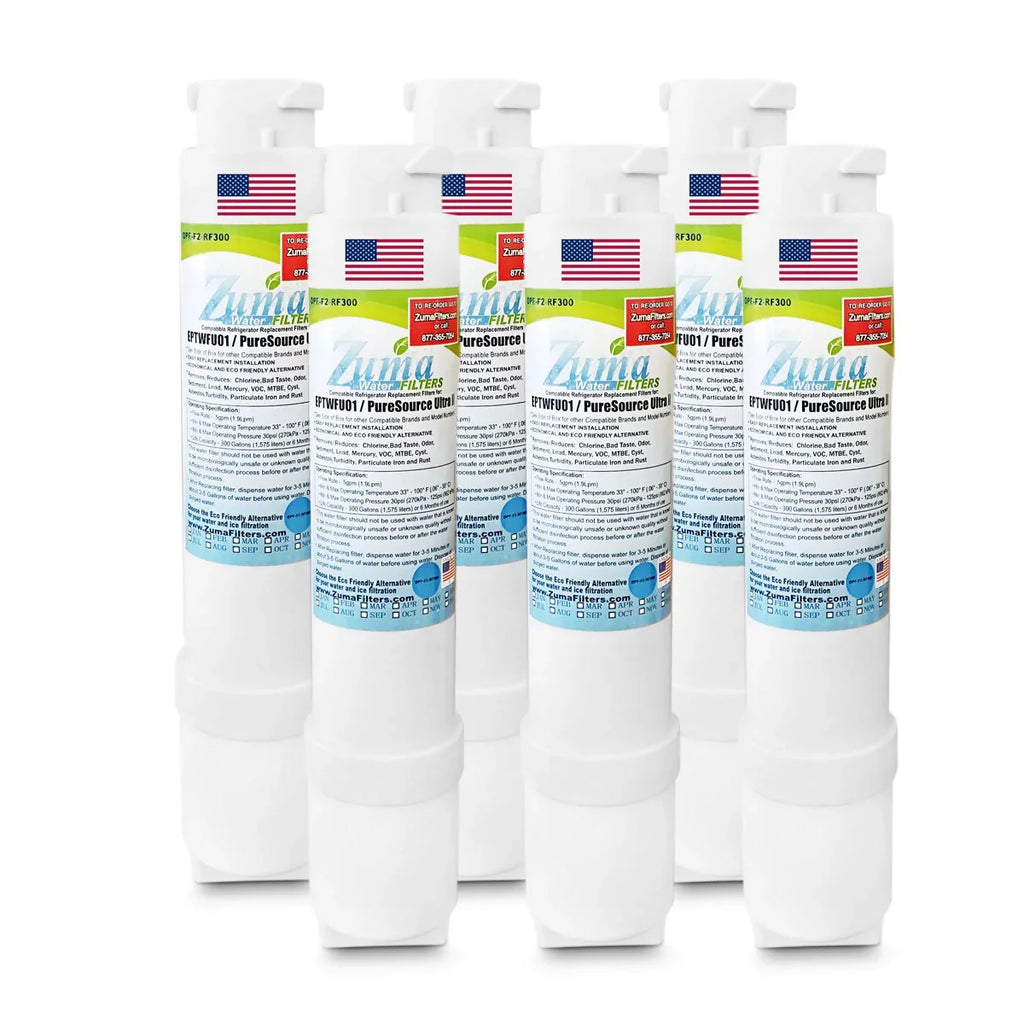 , and , Pack with Water - ZUMA Made Compatible U.S.A. Brand 6 in FPBS2777RF9 - Ice Filter