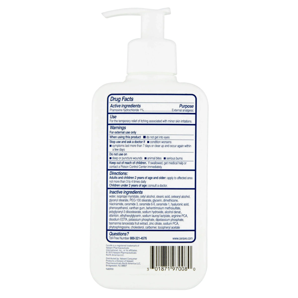 CeraVe Lotion Itch 8 oz Relief Moisturizing -