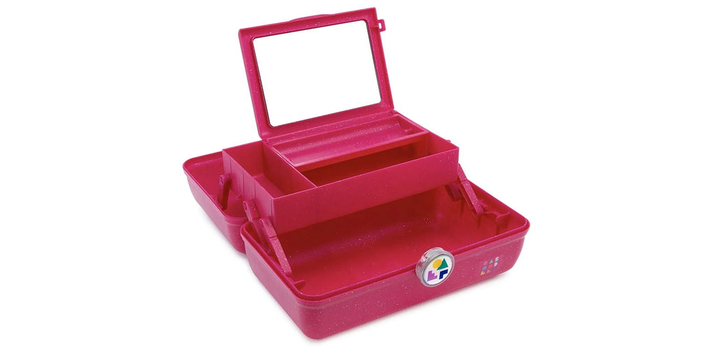 On-The-Go Makeup Pink Girl Deep Sparkle Caboodles Box,