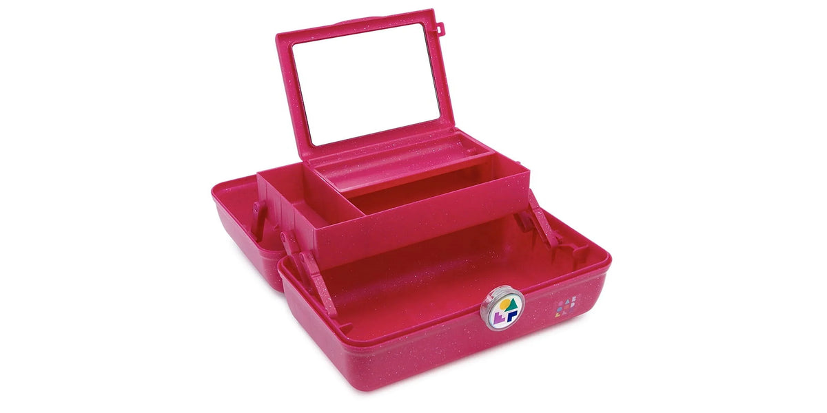 On-The-Go Makeup Pink Girl Deep Sparkle Caboodles Box,