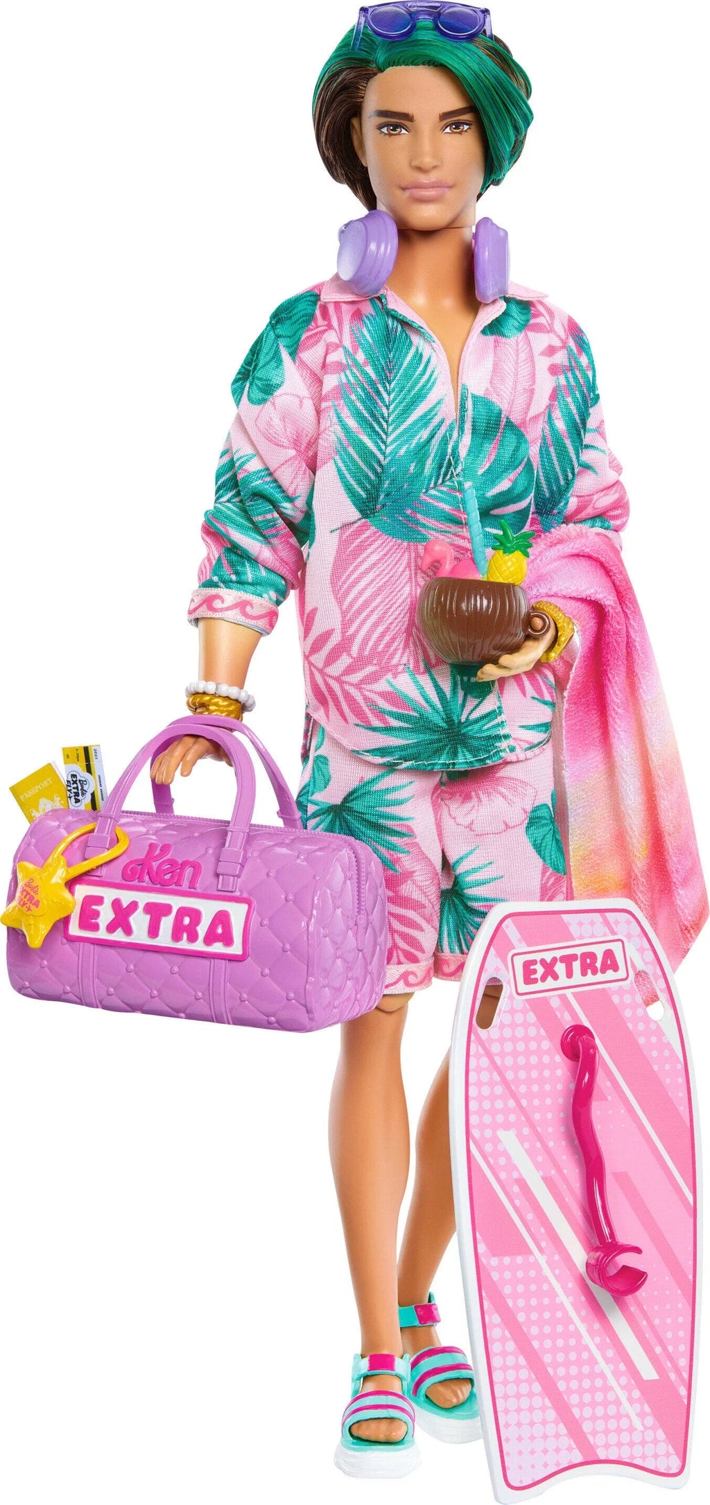 Fly with Doll Extra Barbie Fashion, Beach Ken Travel