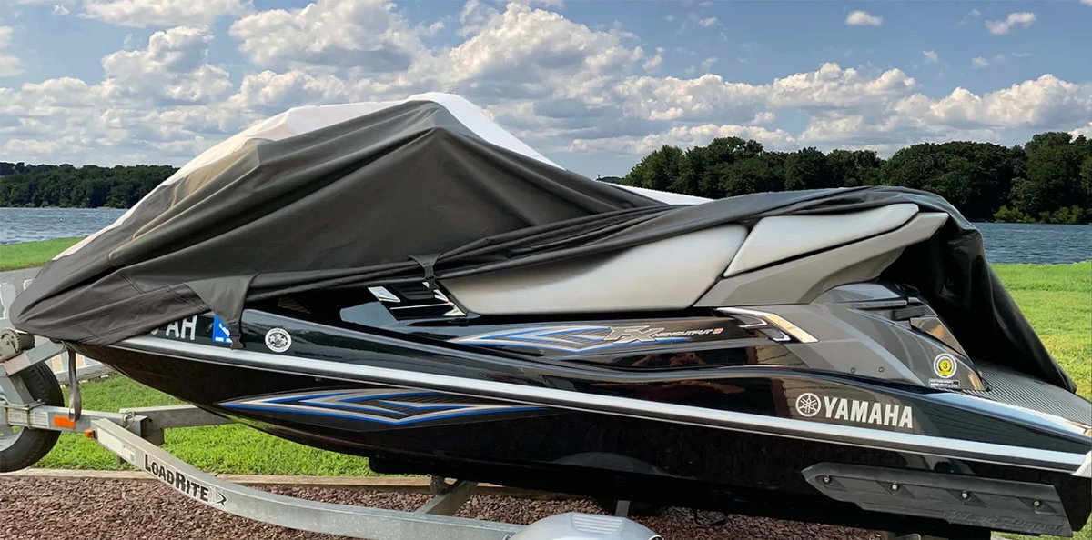 Sea for Sea-Doo SUPER Black/Grey GTX ltd Cover Cover Doo 4-TEC 2003-2004 Jet Ski JET 600D Compatible PWC Watercraft HEAVY-DUTY SKI