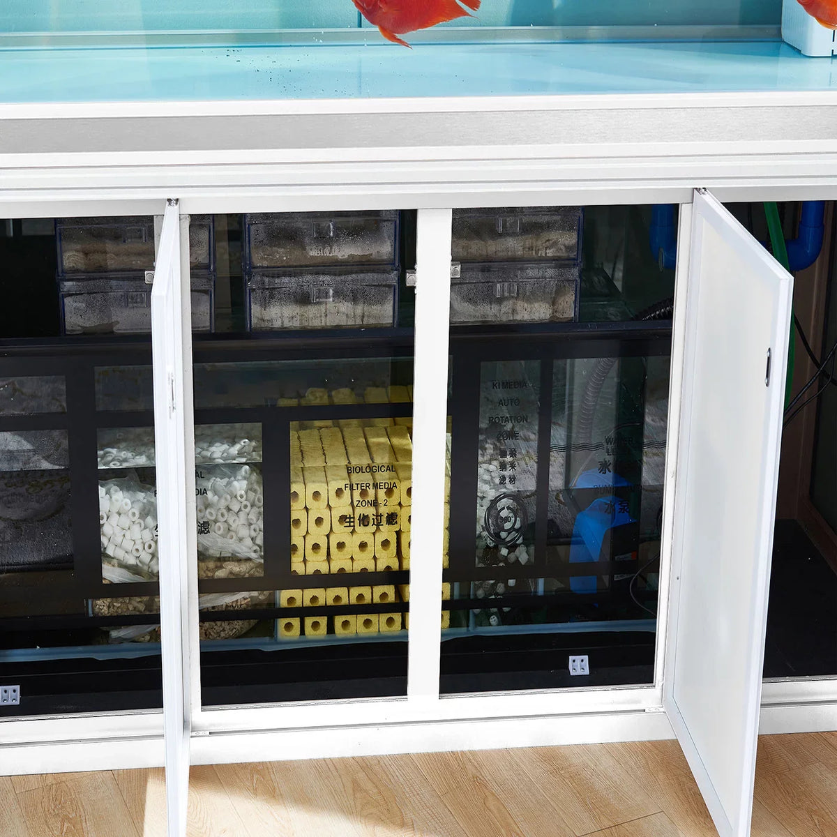 White Silver 145 Glass Aquarium Aqua All-in-one and Gallon Dream Tempered