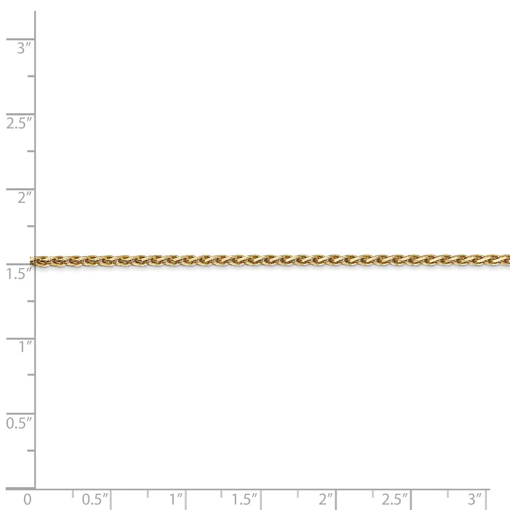 for Diamond for 14kt Gold Chain Bracelet; Wheat Women Chain Teens; Men Cut Adults 1.9mm Parisian Yellow and and Real
