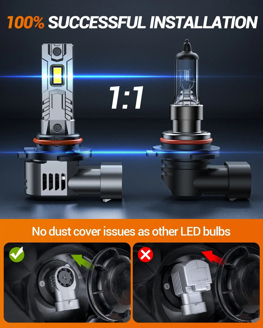 White, H11 LED HB3 Bulbs LED 9005 H9 Light H8 6500K Cool Combo, Sealight Bulbs 30000LM