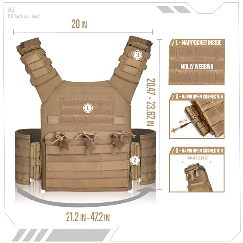 for Weighted Vest Lightweight Vest Breathable GFIRE Hunting/Training/Game Adjustable Release Quick