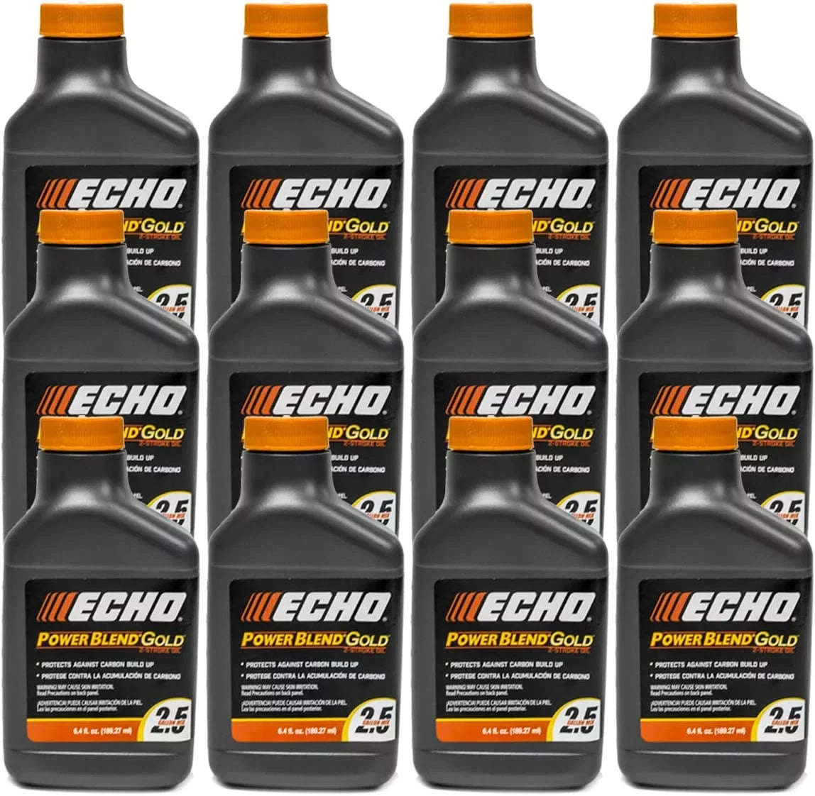 for 50:1 Gallons oz 2-Stroke 6.4 12 Gold of Echo Bottle Oil Pack 6450025S-12PK Mix PowerBlend 2.5 Engine