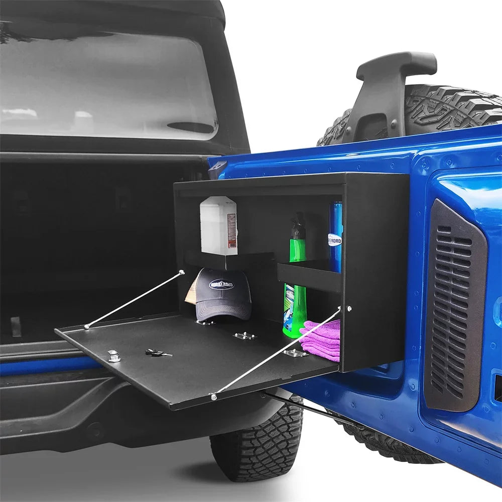 Table Bronco Lockable Tailgate Hooke Black Road Box 2021-2023 Steel Ford Fit Storage Folding