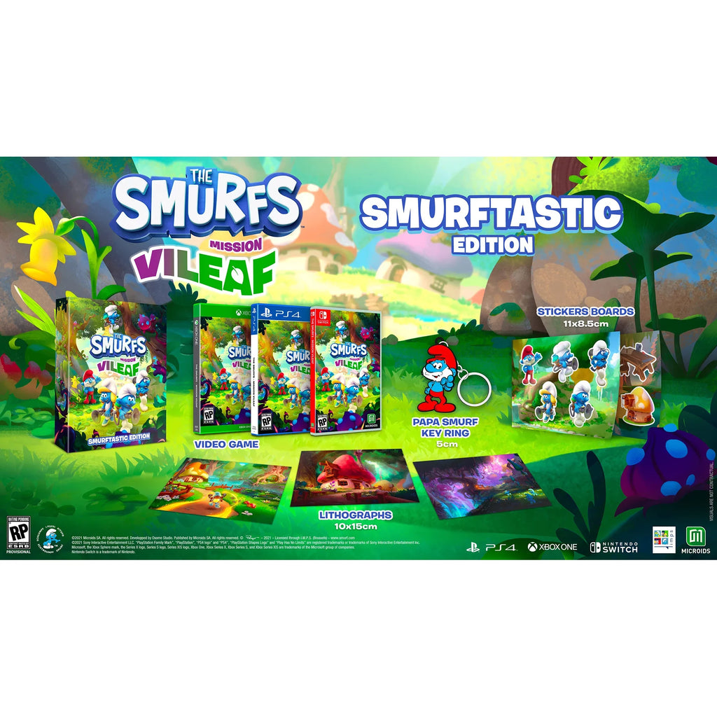 Vileaf-Smurftastic Mission The Maximum Games, [Physical] One, Xbox Smurfs: Edition,