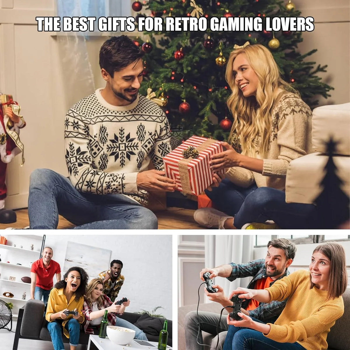 Retro Play Games Games,9 Video & 4K S2 HD Gamepads(64G) Classic TV,Nostalgia Console Video Wireless for Console Stick Emulator Support Emulators,Plug Game Port,2 12000+ -