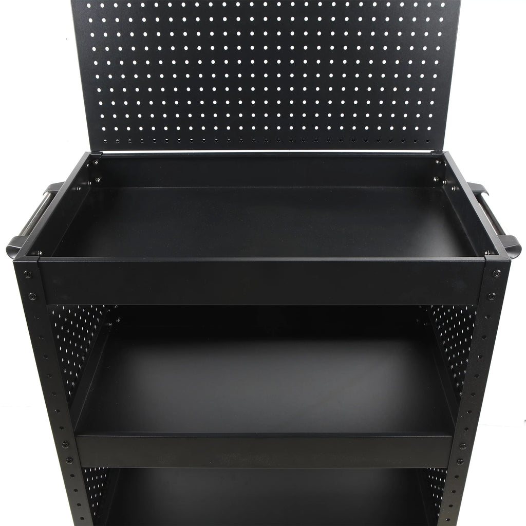 Service Cart Storage, Utility Pegboard WORKPRO Rolling Steel Cart Tool with