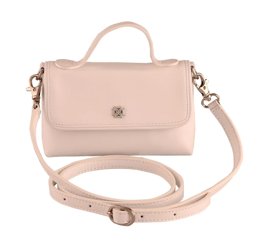 With /Clutch White Shoulder Strap Handbag DOMINIE Leather Removable Purse Audrey Unisex Crossbody