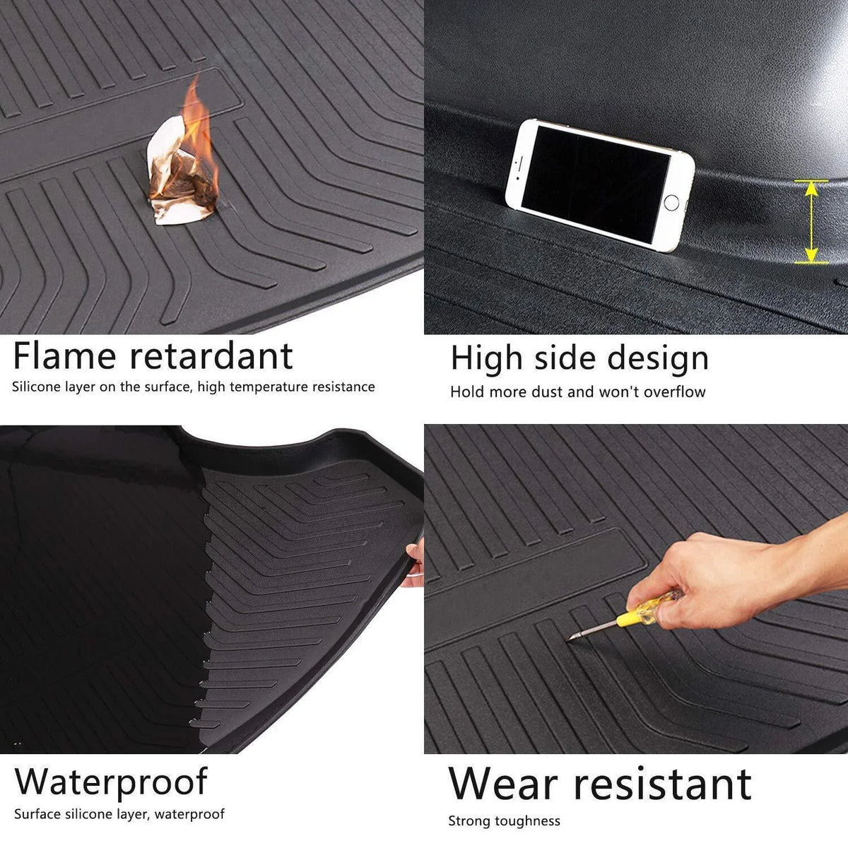 2019-2023 Waterproof Custom for Cherokee TPO Carpets Trunk Liner Jeep Mats Cargo