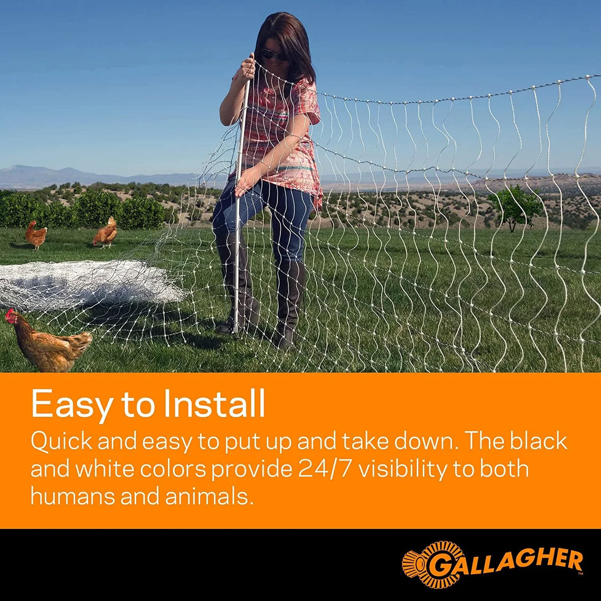 Poultry Gallagher All 1 A207015 48 Netting in. In