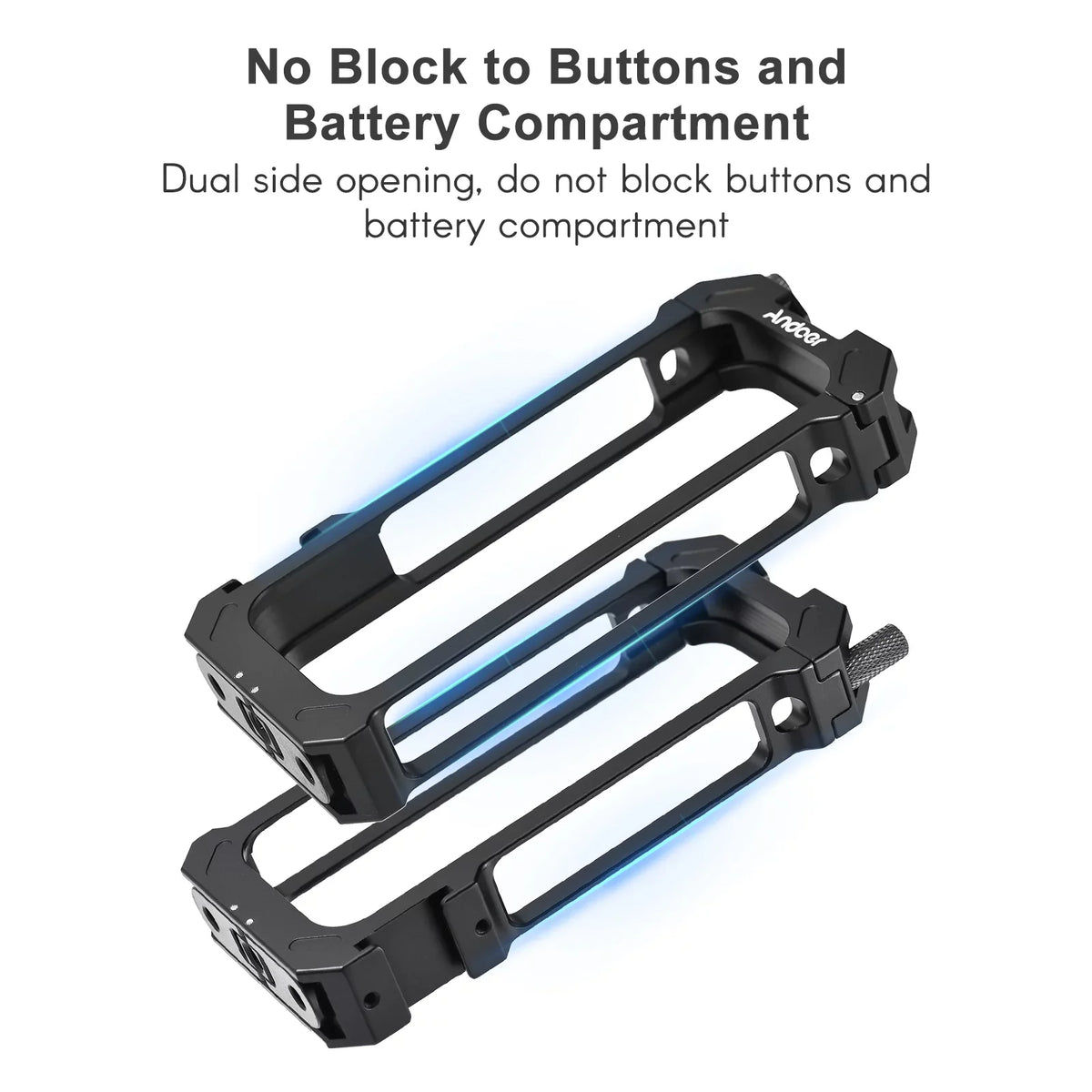 Vlog Accessories Mounts Cold Video Shoe Cage for Protective Andoer Dual - Aluminum Frame Sports Insta360 with Metal X3 Alloy Camera