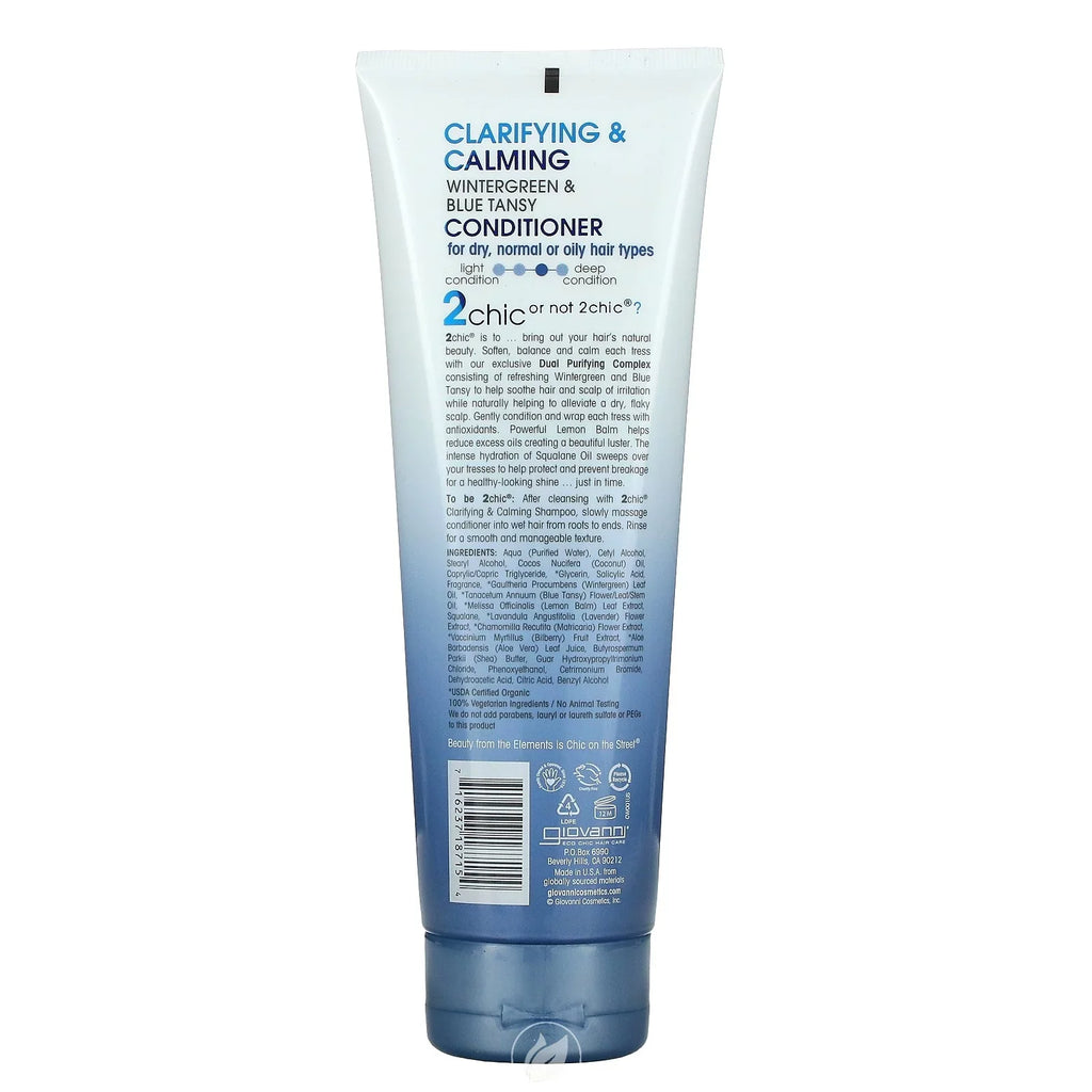 '+ of Oz Giovanni, Wintergreen Clarifying Tansy, 2 & (250 8.5 2Chic, Fl Conditioner, Calming Ml), Blue Pack