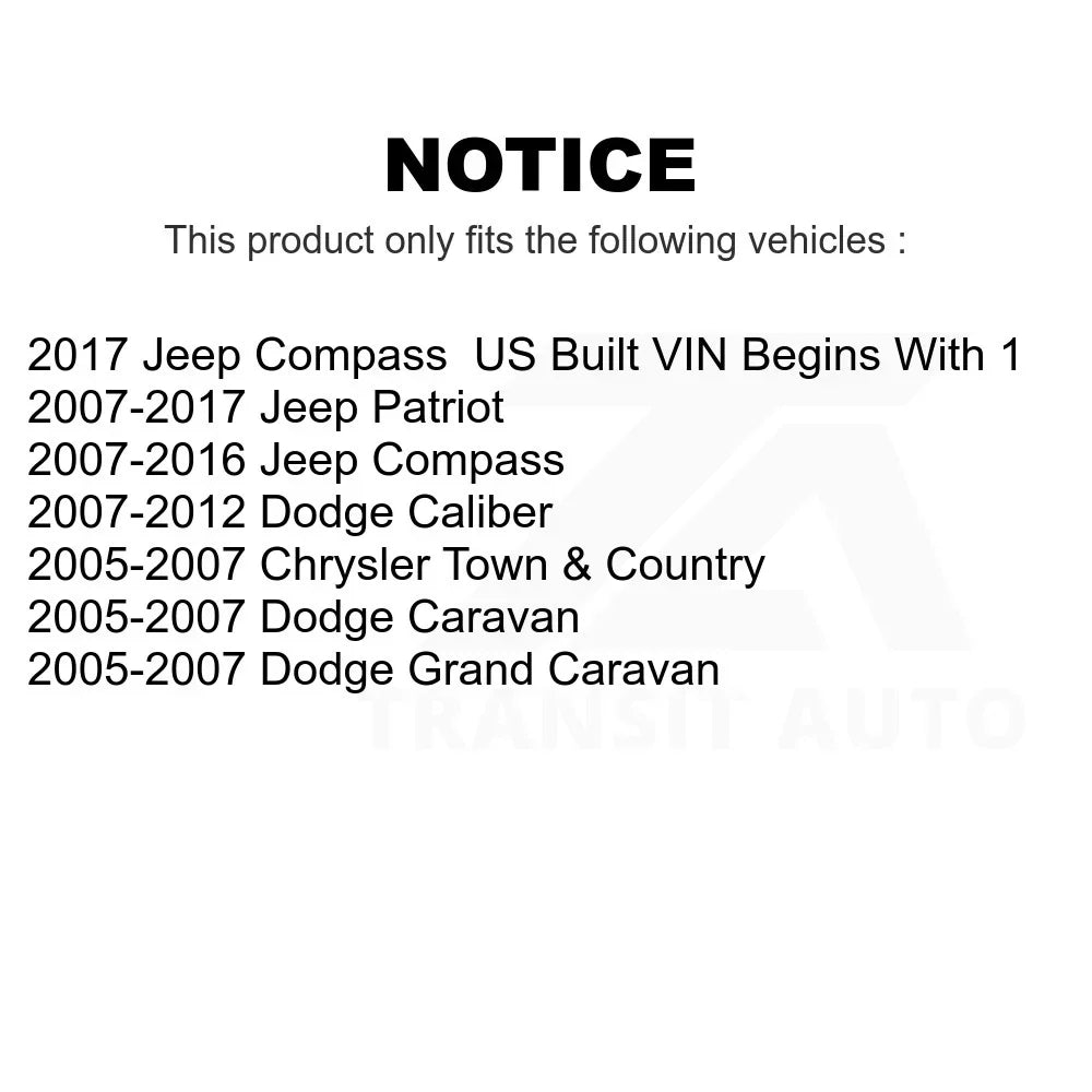 Rod Town Caravan & Tie Chrysler For Caliber Dodge Compass Country Steering Patriot Grand Jeep Kit KTR-101976 Front End