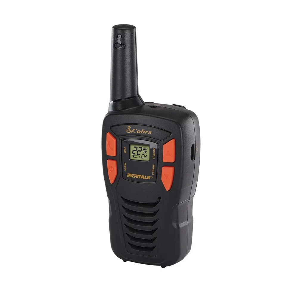Lightweight, Set Walkie Rechargeable, Two-Way for 16-Mile Adults Talkies 22 Channels, Range Long Cobra Radio - Compact ACXT145