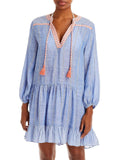 Dress (S, Shoshanna Chambray/White) Cover-Up Mini Swim Women's