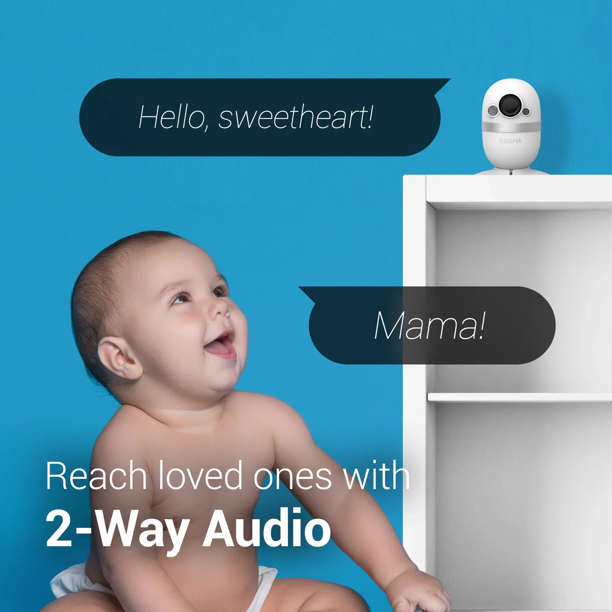 & Wide Local 2 Pro Camera Security Baby Storage Color HD Free Angle, Bosma Camera Way WiFi Phone Super Night with Indoor 162° Detection, 1080p with Monitor, Motion app, Vision, Sound CapsuleCam Audio,