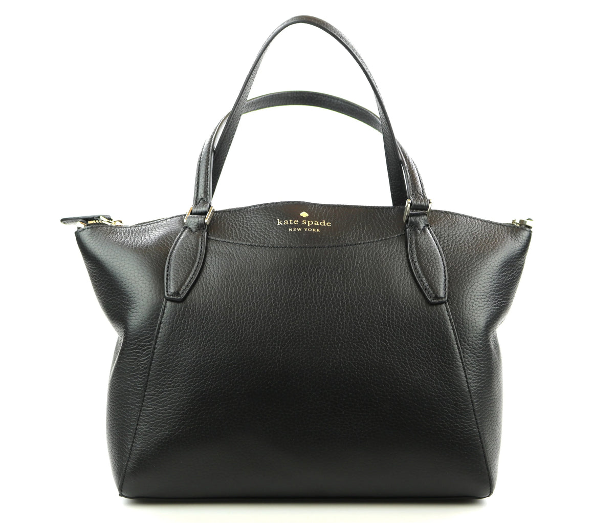 Pebbled Bag Crossbody Spade Handbag Leather Black Satchel Monica Medium Kate