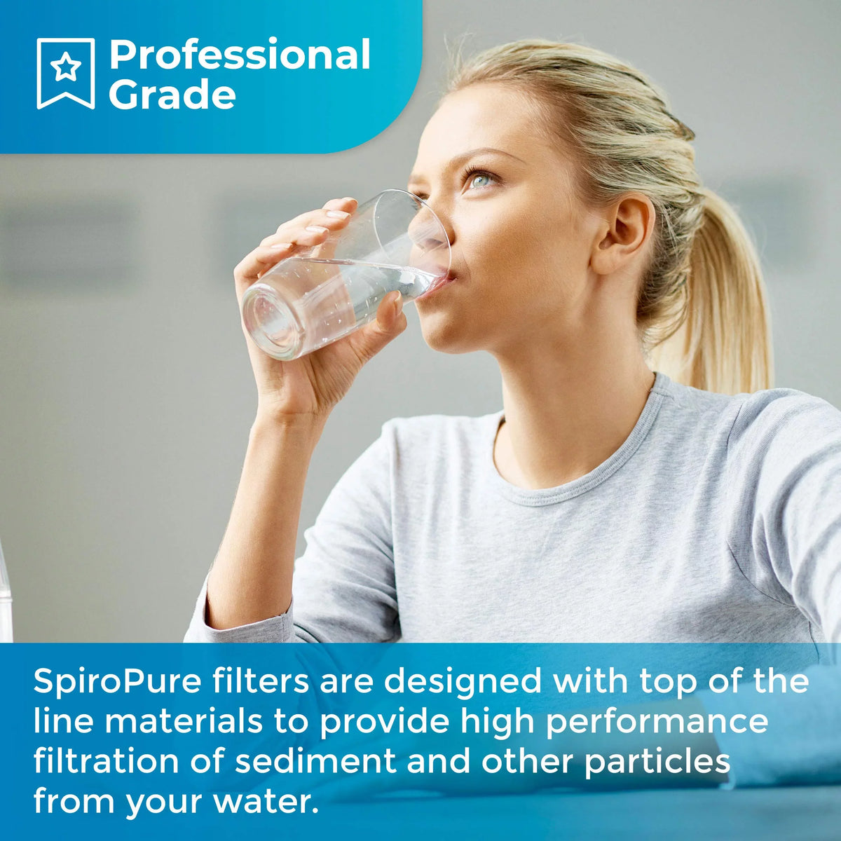 Micron 20) Sediment Melt-Blown SP-P50-40 SpiroPure (Case Spun of 50 Filter Polypropylene Water Cartridge 40x2.5 SDC-25-4050