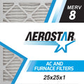 MERV Aerostar Made USA the 25x25x1 Pleated in 6, 25x25x1, Box Air 8, of Filter,
