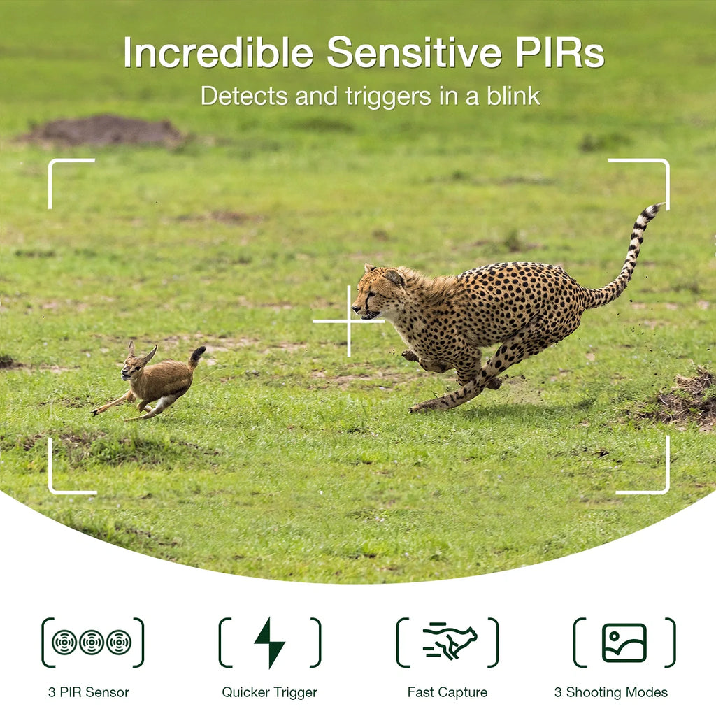WiFi Cam Monitoring 30fps Activated 42MP with Trail Motion IP66 CAMPARK Waterproof 3 Trail Game for Sensor Native PIR 4K Angle Camera Deer 120° Bluetooth Camera Night Wildlife Vision Wide Hunting