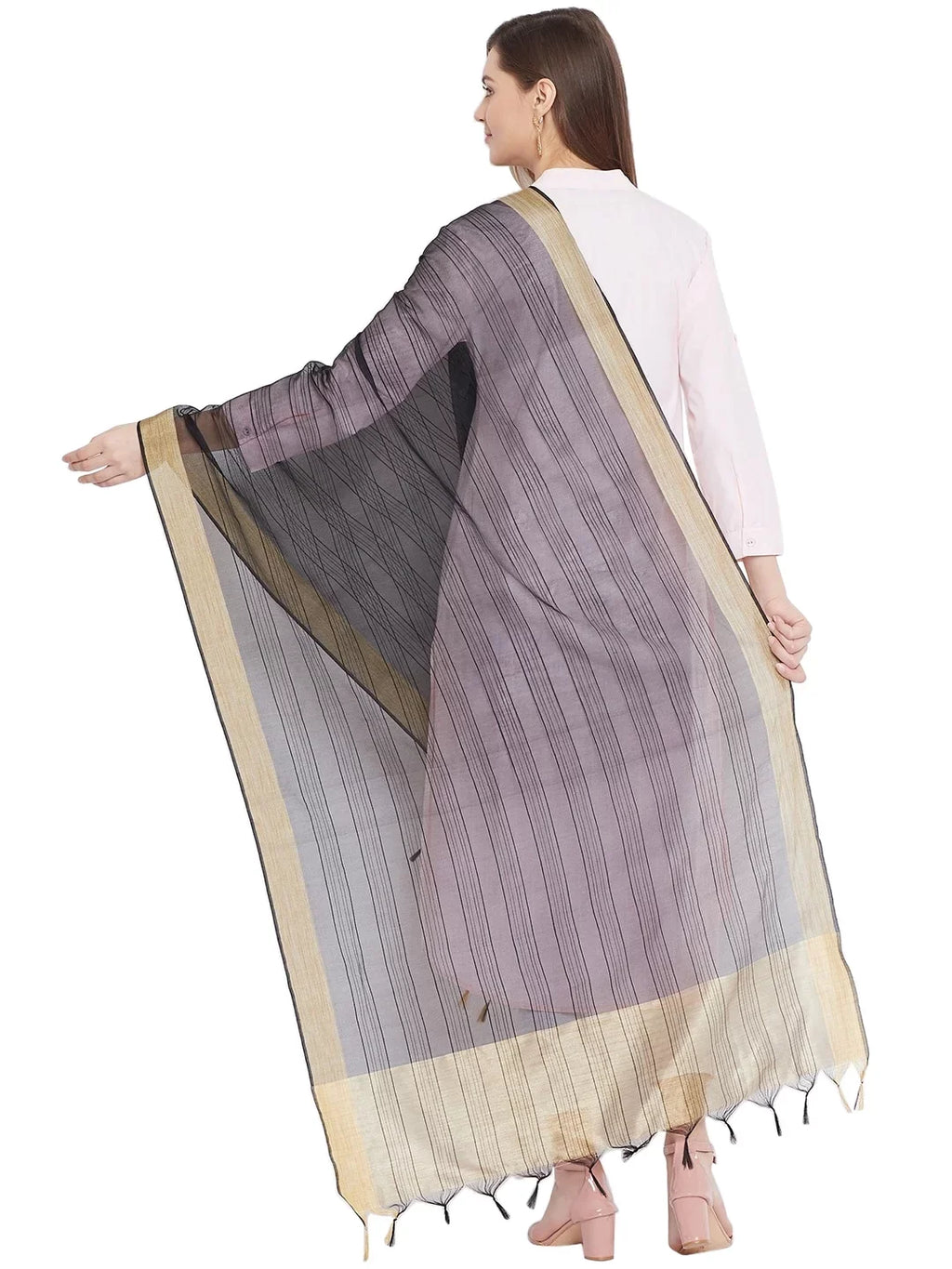 Black Scarf Ethnic Indian Plain eloria Shawl Dupatta, Chunni, Wrap Woman's Stole,