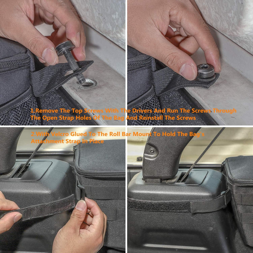 Pocket Bag 4 2024 2018-2024 for JL Organizer Tool Doors Interior Jeep Accessories Tidying Rear Trunk Stowing