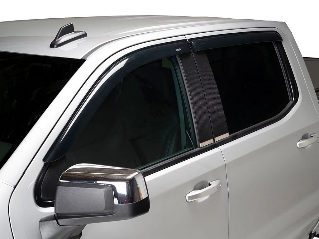 Select: (AVS) Ventvisor Ventshade Fe by Deflector, 2013,2014-2018 4-Piece Compatible Santa with RealTruck 94534 Sport Hyundai Original Window Auto