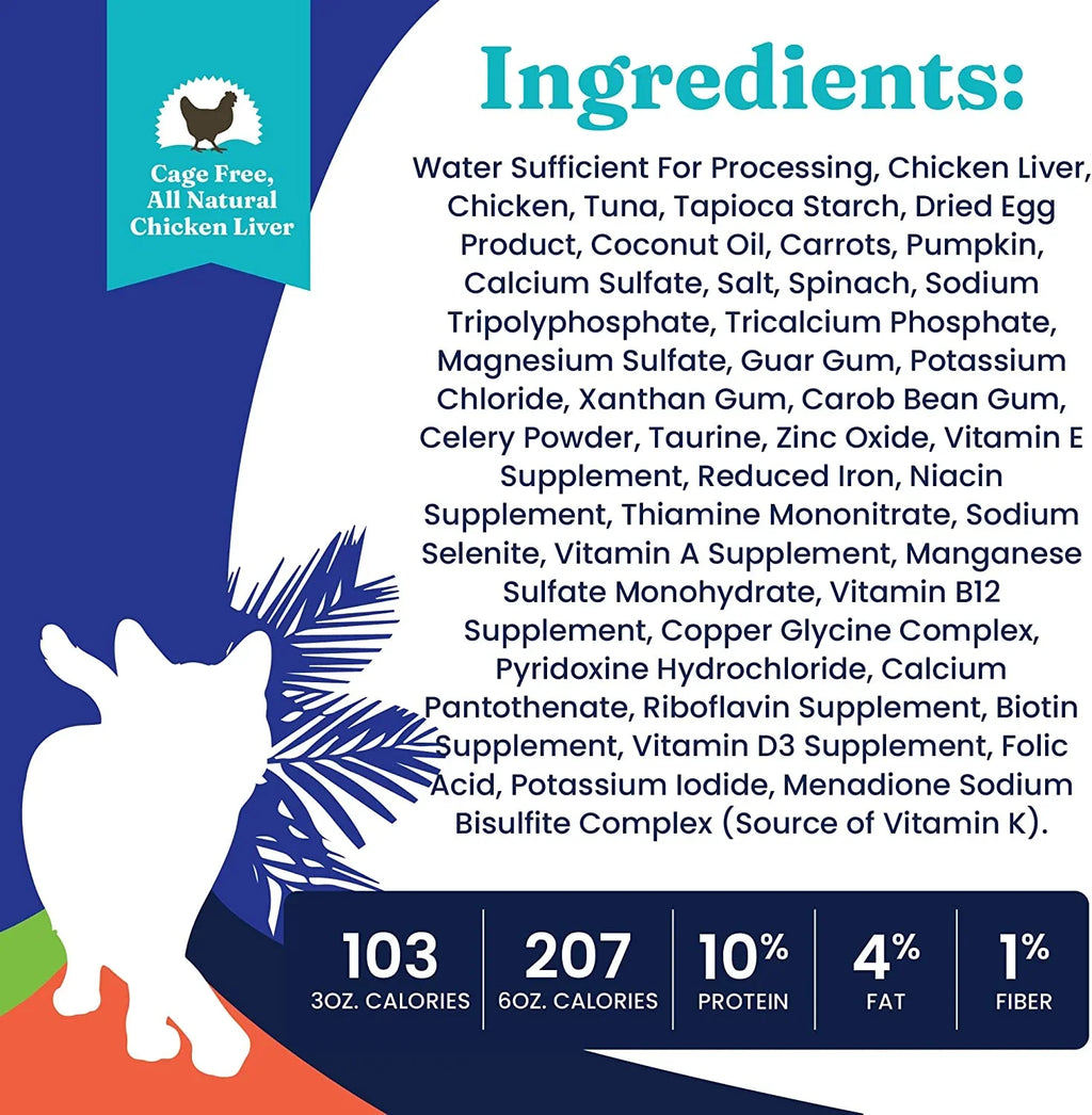 Pate & & Cat Liver Sensitive Solid Skin, Cats 16ct/6oz Wet Food Grain Coconut - Tropical Blendz for Cat - Senior Healthy Digestion, Oil Food for - Coat Wet Adult Free Can Gold Chicken & Stomach Real